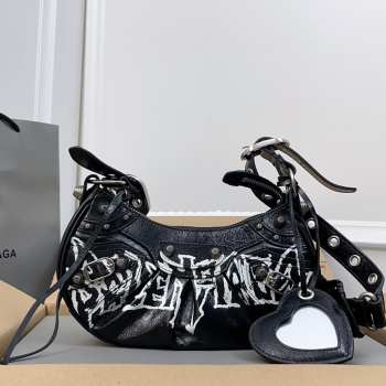 Uubags | Balenciaga Black Le Cagole Shoulder Bag 26x16x10cm