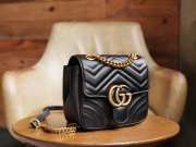 Uubags | Gucci GG Marmont Mini Shoulder Bag In Black 18x15x8cm - 5