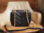 Uubags | Gucci GG Marmont Mini Shoulder Bag In Black 18x15x8cm - 2