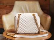 Uubags | Gucci GG Marmont Mini Shoulder Bag In White 18x15x8cm - 2