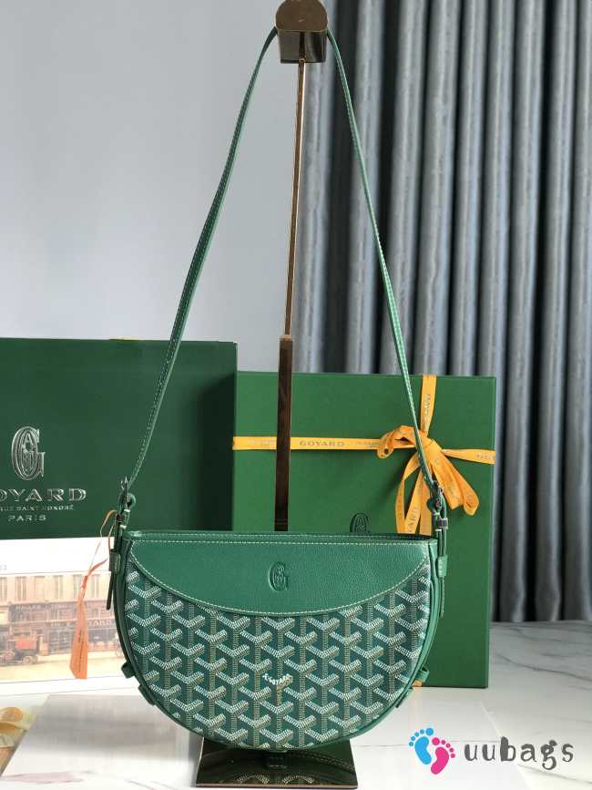 Uubags | Goyard Hirondelle bag in green 25x6x17cm - 1