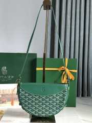 Uubags | Goyard Hirondelle bag in green 25x6x17cm - 1