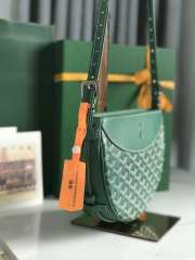 Uubags | Goyard Hirondelle bag in green 25x6x17cm - 5