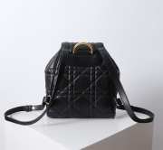 Uubags | Medium Dior Caro Backpack Black Macrocannage Lambskin 23x26.7x12.5cm - 6