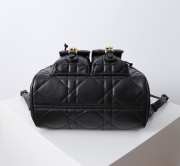 Uubags | Medium Dior Caro Backpack Black Macrocannage Lambskin 23x26.7x12.5cm - 5