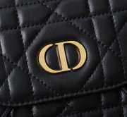 Uubags | Medium Dior Caro Backpack Black Macrocannage Lambskin 23x26.7x12.5cm - 3