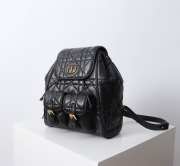 Uubags | Medium Dior Caro Backpack Black Macrocannage Lambskin 23x26.7x12.5cm - 2