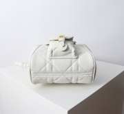 Uubags | Small Dior Caro Backpack White Macrocannage Lambskin 19.5x18.5x8.5cm - 5