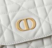 Uubags | Medium Dior Caro Backpack White Macrocannage Lambskin 23x26.7x12.5cm - 2