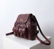 Uubags | Medium Dior Caro Backpack Burgundy Macrocannage Lambskin 23x26.7x12.5cm - 5