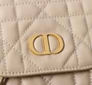 Uubags | Medium Dior Caro Backpack Beige Macrocannage Lambskin 23x26.7x12.5cm - 2