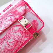 Uubags | Diorcamp small bag pink and white Mizza embroidery 23x15x8cm - 3