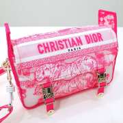 Uubags | Diorcamp small bag pink and white Mizza embroidery 23x15x8cm - 2