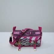 Uubags | Diorcamp small bag purple and white Mizza embroidery 23x15x8cm - 1