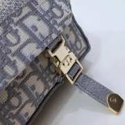 Uubags | Diorcamp small bag grey and white Mizza embroidery 23x15x8cm - 3