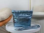 Uubags | Chanel 22 Mini Bag Metallic Light Blue Lambskin & Lacquered Metal Silver 19x20x6.5cm - 6