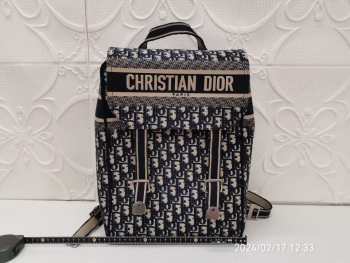 Uubags | Dior backpack blue 28cm (gift)