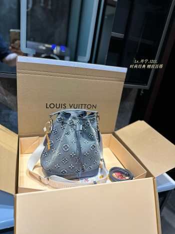 Uubags | Louis Vuitton denim bucket bag 24cm