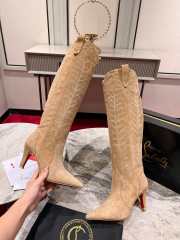 Uubags | Christian Louboutin Santia Botta 8.5cm Boots - Veau velours - Lionne - 2