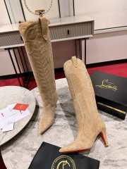 Uubags | Christian Louboutin Santia Botta 8.5cm Boots - Veau velours - Lionne - 5