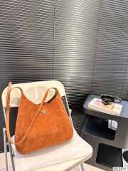 Uubags | Prada Suede Hobo Bag in Brown 40.5x30.5x10.5cm - 1