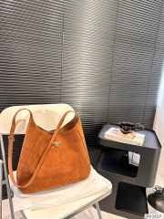 Uubags | Prada Suede Hobo Bag in Brown 40.5x30.5x10.5cm - 6