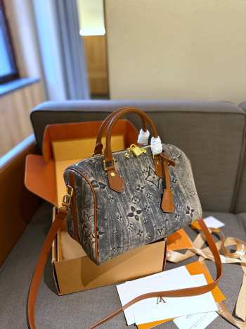 Uubags | Louis Vuitton Speedy Bag Denim 25x19x15cm