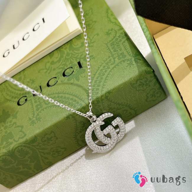 Uubags | Gucci 18K Silver Necklace with GG Logo - 1