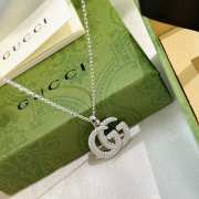 Uubags | Gucci 18K Silver Necklace with GG Logo - 1