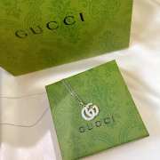 Uubags | Gucci 18K Silver Necklace with GG Logo - 4