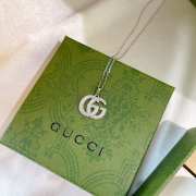 Uubags | Gucci 18K Silver Necklace with GG Logo - 3