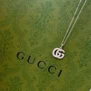 Uubags | Gucci 18K Silver Necklace with GG Logo - 2