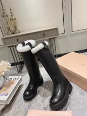 Uubags | Miu Miu Fumé leather boots in black 5.5cm - 4