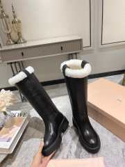 Uubags | Miu Miu Fumé leather boots in black 5.5cm - 2