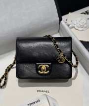 Uubags | Chanel AS5218 mini flap bag grained calfskin & gold metal 13x17.5x6cm - 1