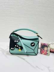 Uubags | Loewe x Studio Ghibli Collabo Spirited Away Susuwatari Puzzle Bag Mini In Mint Green 18cm - 1