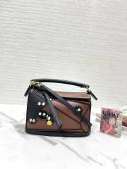 Uubags | Loewe x Studio Ghibli Collabo Spirited Away Susuwatari Puzzle Bag Mini In Brown 18cm - 2