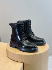 Uubags | Ferragamo Combat boot with maxi-tongue in black patent - 1