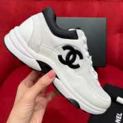 Uubags | Chanel Suede & Calfskin Sneaker Black/white - 5