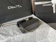 Uubags | Chanel Mini Clutch with Chain Grained Shiny Calfskin Bag - Black 15x6x10cm - 2