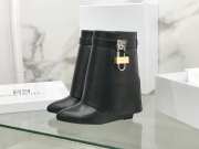 Uubags | Givenchy Shark Lock Ankle Boots In Black Leather 9cm - 1