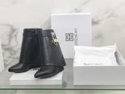 Uubags | Givenchy Shark Lock Ankle Boots In Black Leather 9cm - 5