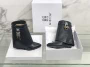 Uubags | Givenchy Shark Lock Ankle Boots In Black Leather 9cm - 3