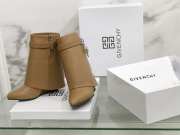 Uubags | Givenchy Shark Lock Ankle Boots In Light Brown Leather 9cm - 5