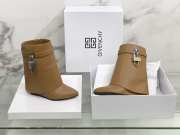 Uubags | Givenchy Shark Lock Ankle Boots In Light Brown Leather 9cm - 3