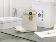 Uubags | Givenchy Shark Lock Ankle Boots In White Leather 9cm - 1