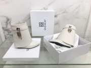 Uubags | Givenchy Shark Lock Ankle Boots In White Leather 9cm - 4