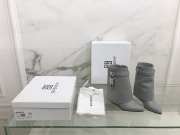 Uubags | Givenchy Shark Lock Ankle Boots In Grey Leather 9cm - 6