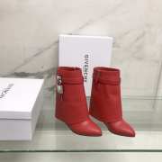 Uubags | Givenchy Shark Lock Ankle Boots In Red Leather 9cm - 6