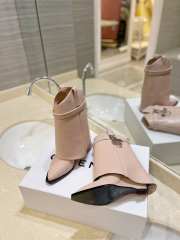 Uubags | Givenchy Shark Lock Cowboy ankle boots in light beige aged leather 6cm - 4